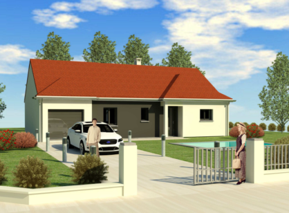 A VENDRE MAISON + TERRAIN commune de Louhans