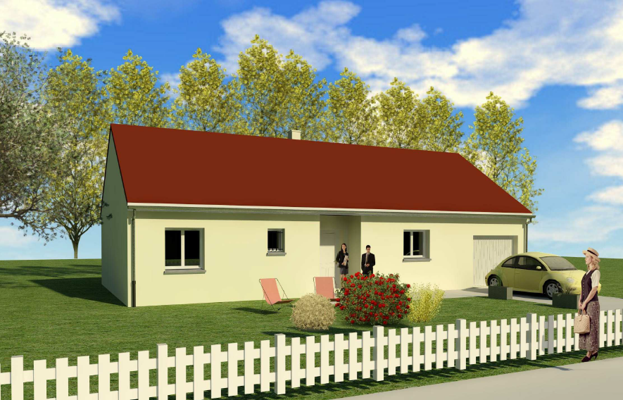 A VENDRE MAISON + TERRAIN COMMUNE SAINT-ETIENNE-EN-BRESSE
